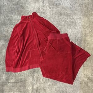 Y2k Mossimo Velour Matching Track Suit